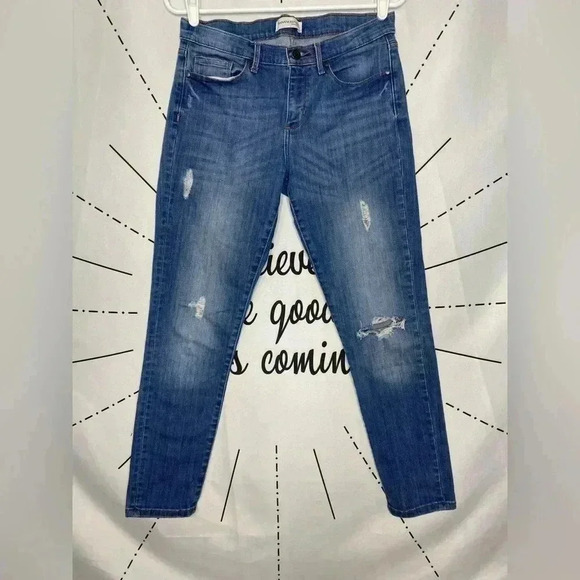 Banana Republic Distressed Skinny Ankle Jeans - Picture 2 of 7